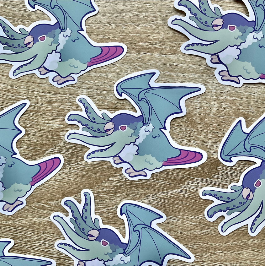 Cryptid Bird Stickers
