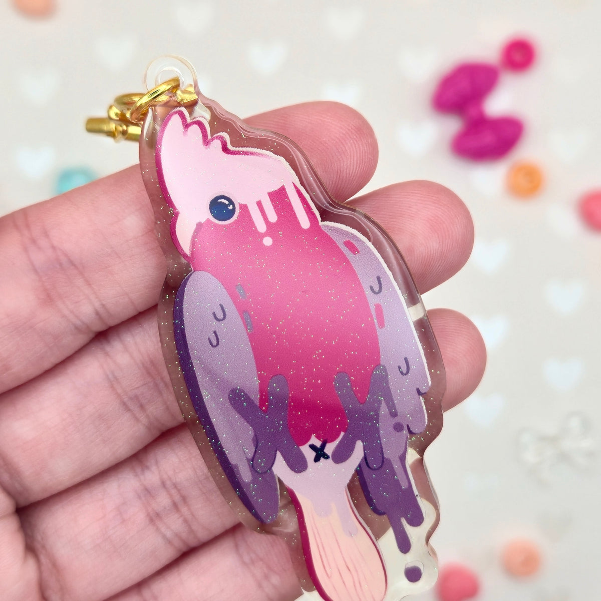 Parrot Popsicle Keychains