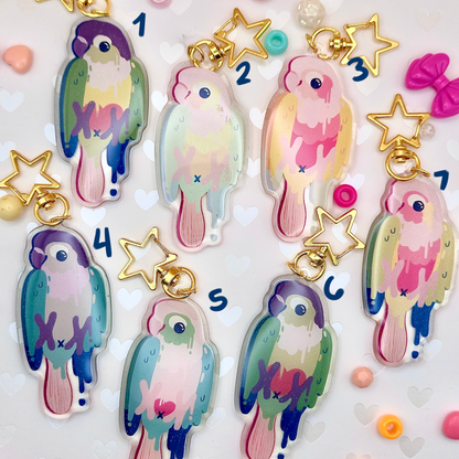 Parrot Popsicle Keychains
