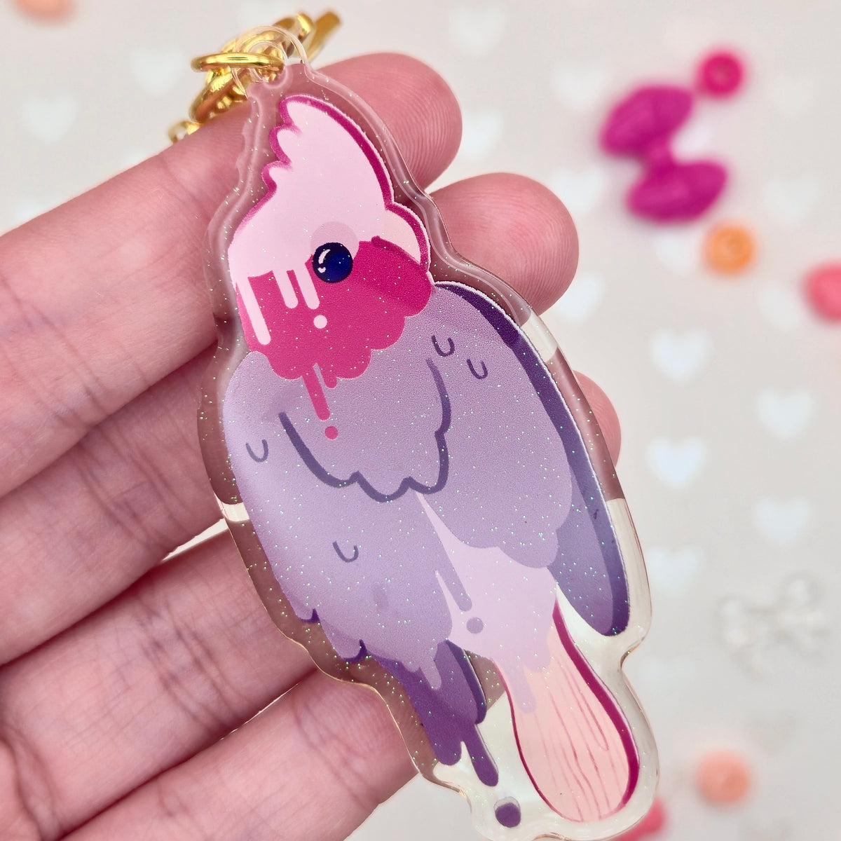 Parrot Popsicle Keychains