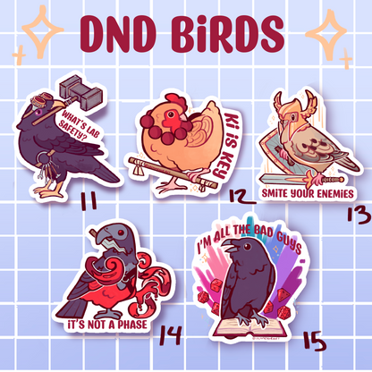 DnD Bird Stickers