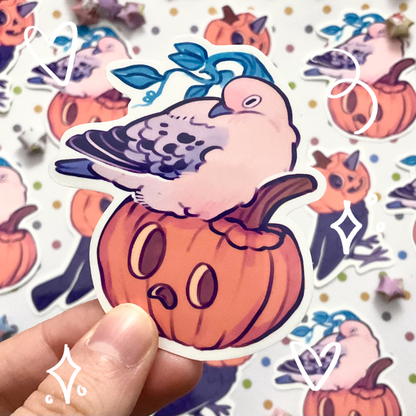 Pumpkin Bird Sticker