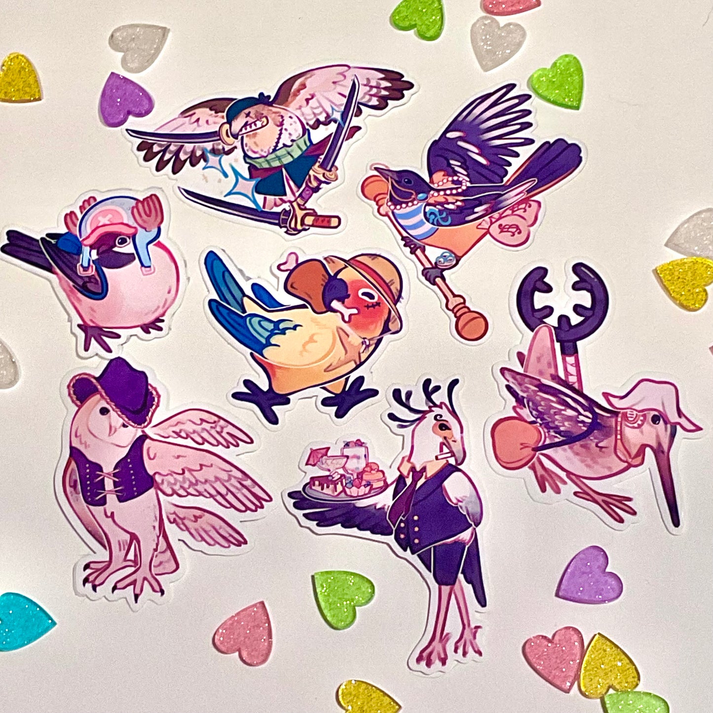 One Piece Bird Stickers