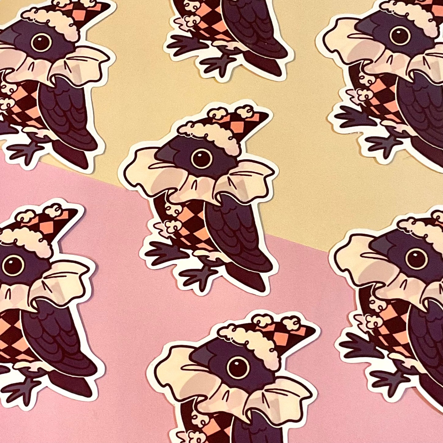 Clown Crow Sticker