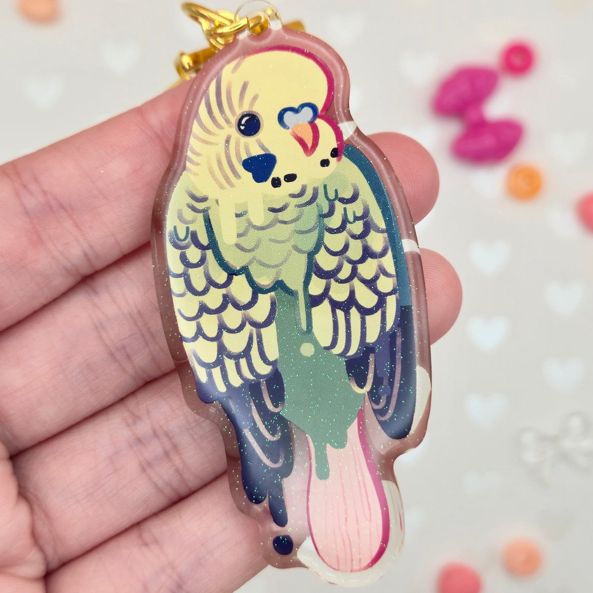 Parrot Popsicle Keychains