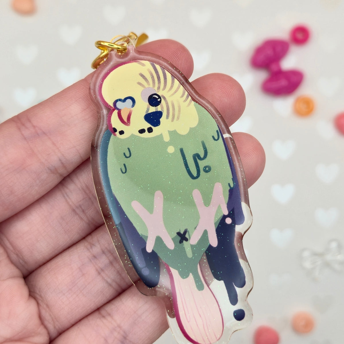 Parrot Popsicle Keychains