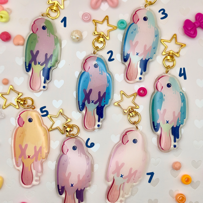 Parrot Popsicle Keychains