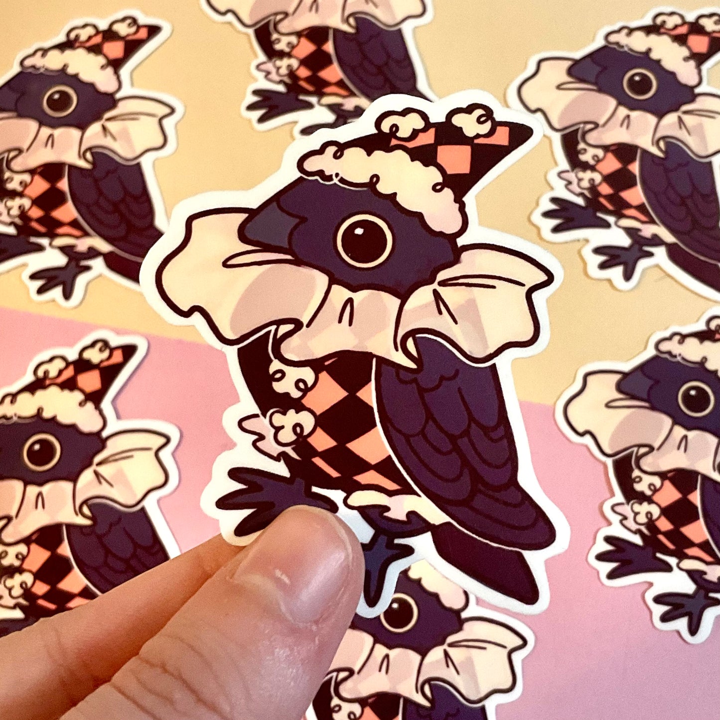 Clown Crow Sticker