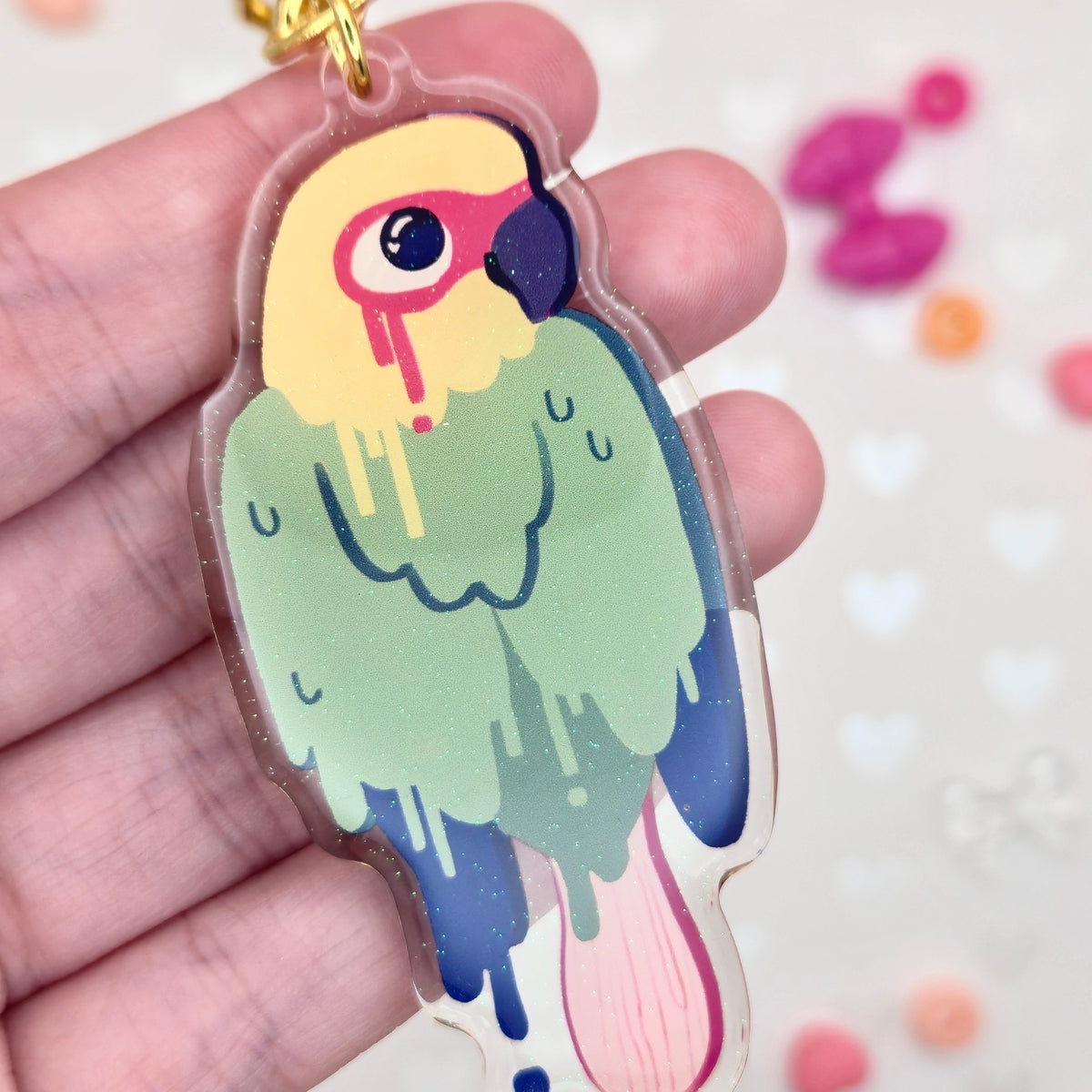 Parrot Popsicle Keychains