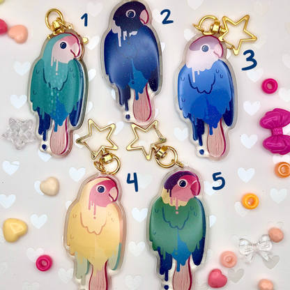 Parrot Popsicle Keychains
