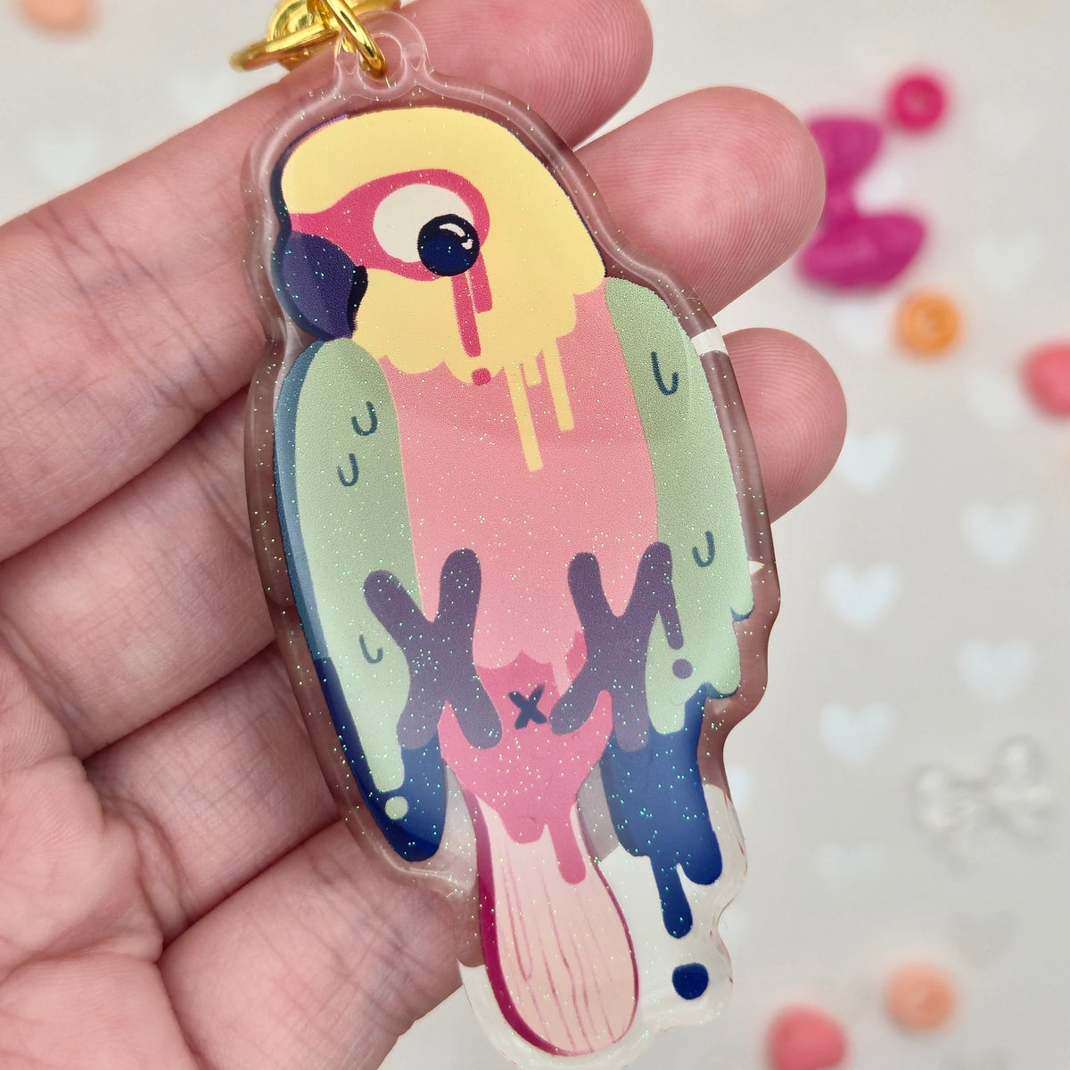 Parrot Popsicle Keychains