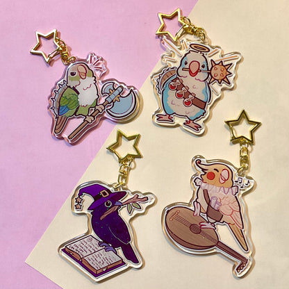 DnD Bird Glitter Charms