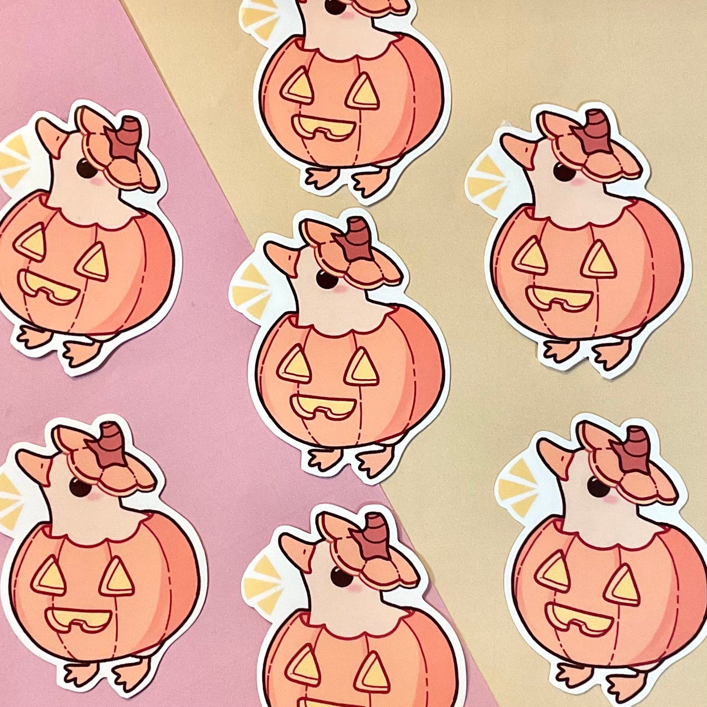 Pumpkin Duck Sticker