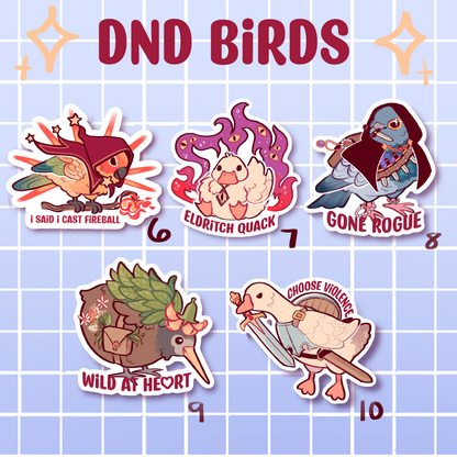 DnD Bird Stickers