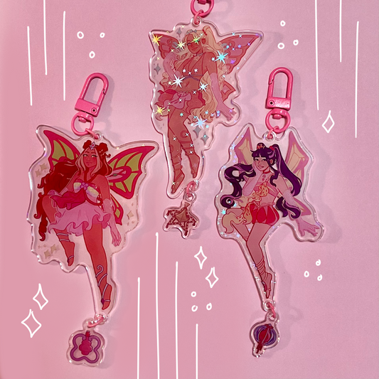 Fairy Girls Holo Charms