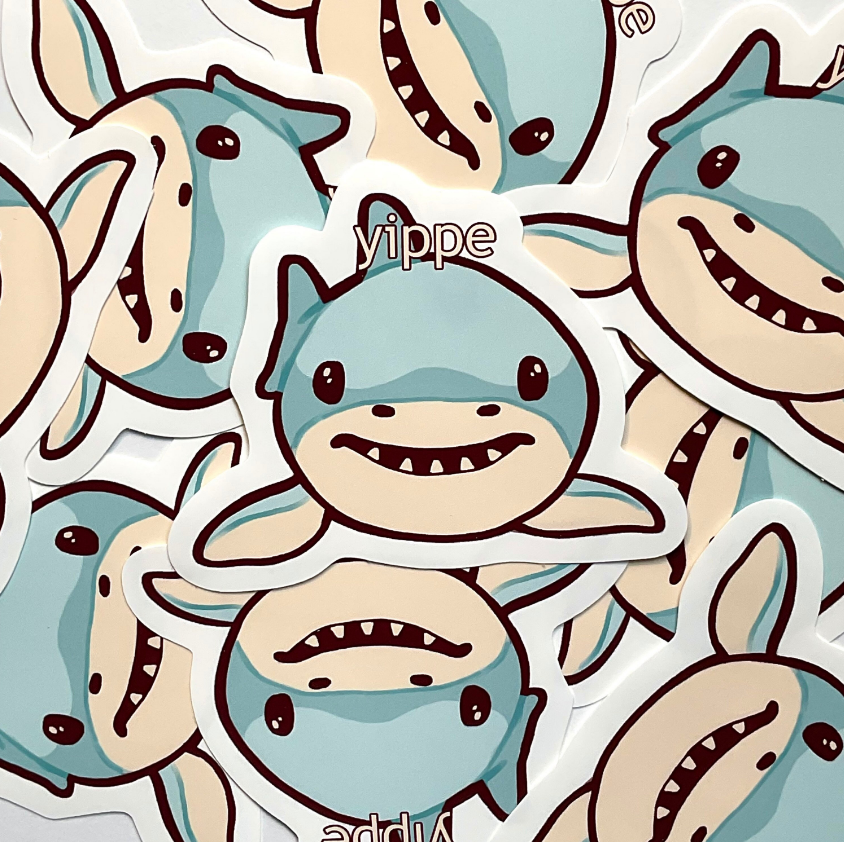 Yippe Shark Sticker